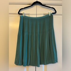 LOFT Pleated Green Skirt